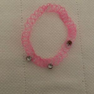 Pink Choker w/ “diamonds”